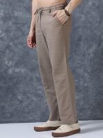The Lifestyle Co Men Relaxed Fit Linen Trousers - Image 4