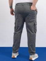 Men Plus Size Mid-Rise Regular Fit Pure Cotton Strechable Cargos Trousers - Image 6