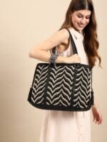 Geometric Printed Oversized Shopper Office Tote Bag