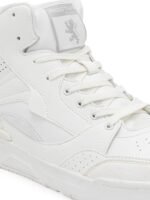 Men Round Toe Lace Up High Top Sneakers - Image 3