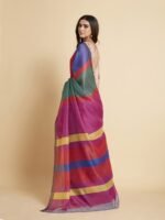 Multicolour Striped Saree - Image 5
