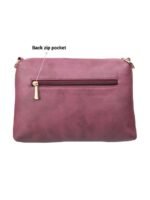 Purple Textured Structured Shoulder Bag with Quilted - Image 7