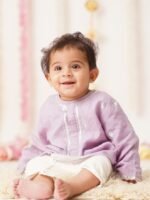 Boys Woven Design Pure Cotton Kurta With Dhoti Pant Set