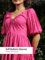 Women Checked Cotton Fit & Flare Maxi Dresses - Image 4