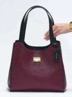 MIRAGGIO Thea Wine Grain Textured Hobo Bag - Image 3