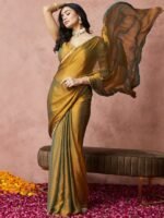 Embroidered Silk Blend Ready to Wear Saree - Image 4