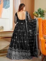 Women Embroidered Regular Pure Cotton Kurta with Trousers & Dupatta - Image 4